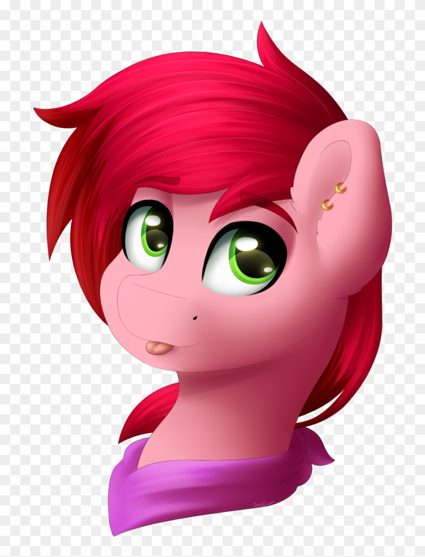 Spirit Dude, Bandana, Blep, Bust, Ear Piercing, Earring, - Cartoon Clipart