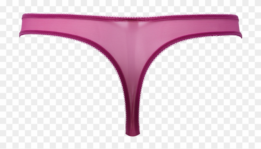 Glossies Lace Thong Fuchsia Product Shot Back - Thong Clipart