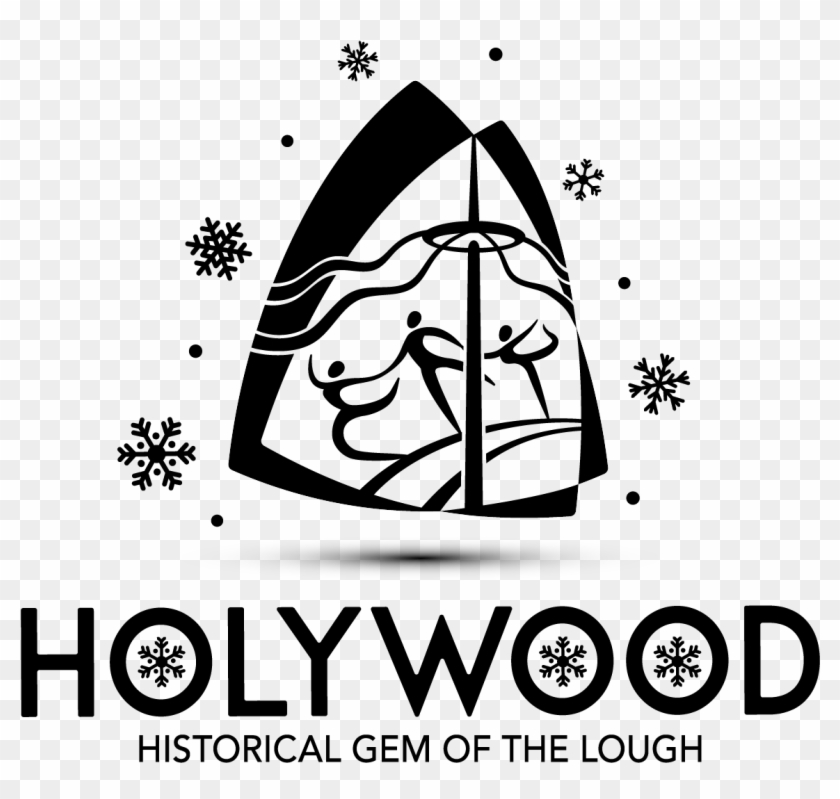 Holywood Christmas Logo Mono Black Png Clipart #3174715