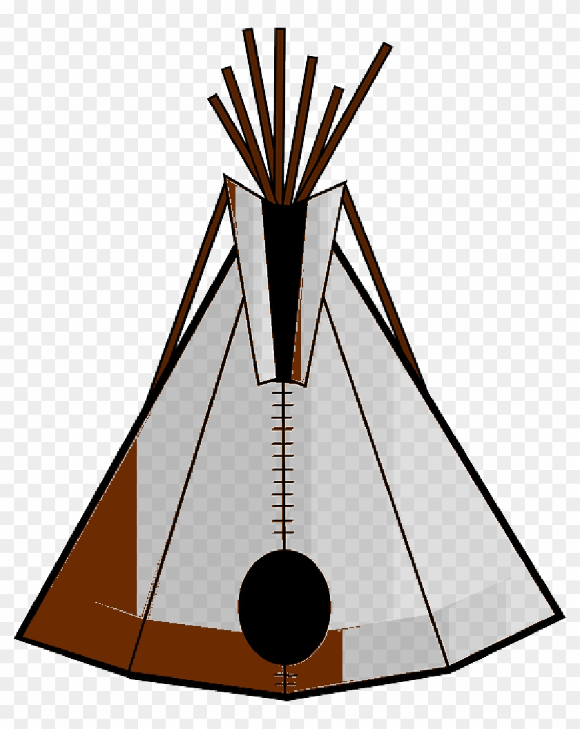 58 Tipi Indian Tent, Indian Tent Kinderen Tipi Tent - Clipart Images Of Colored Teepees - Png Download #3175055