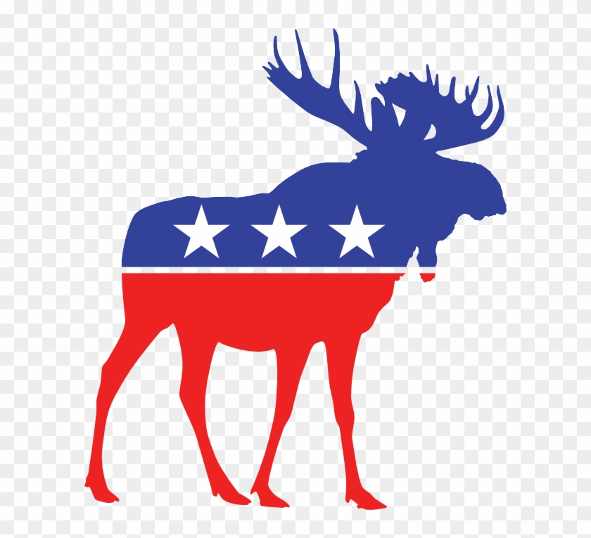 Elk Clipart Canadian Moose - Bull Moose Party Drawing - Png Download #3175097