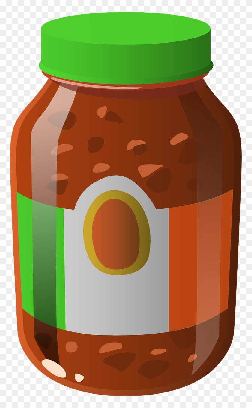 Sauce Tomato Salsa Food Jar Png Image - Sauce Jar Clipart Transparent Png #3175201