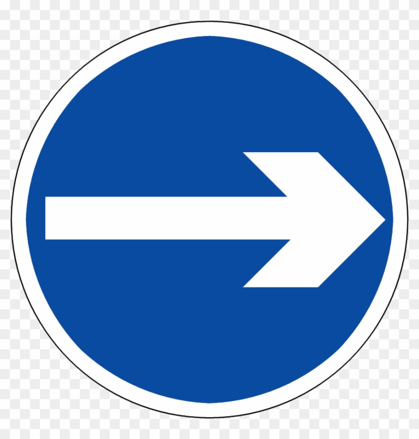Sing Rightturnonly - Directions Which Vehicles Are Obliged To Follow Sign Clipart