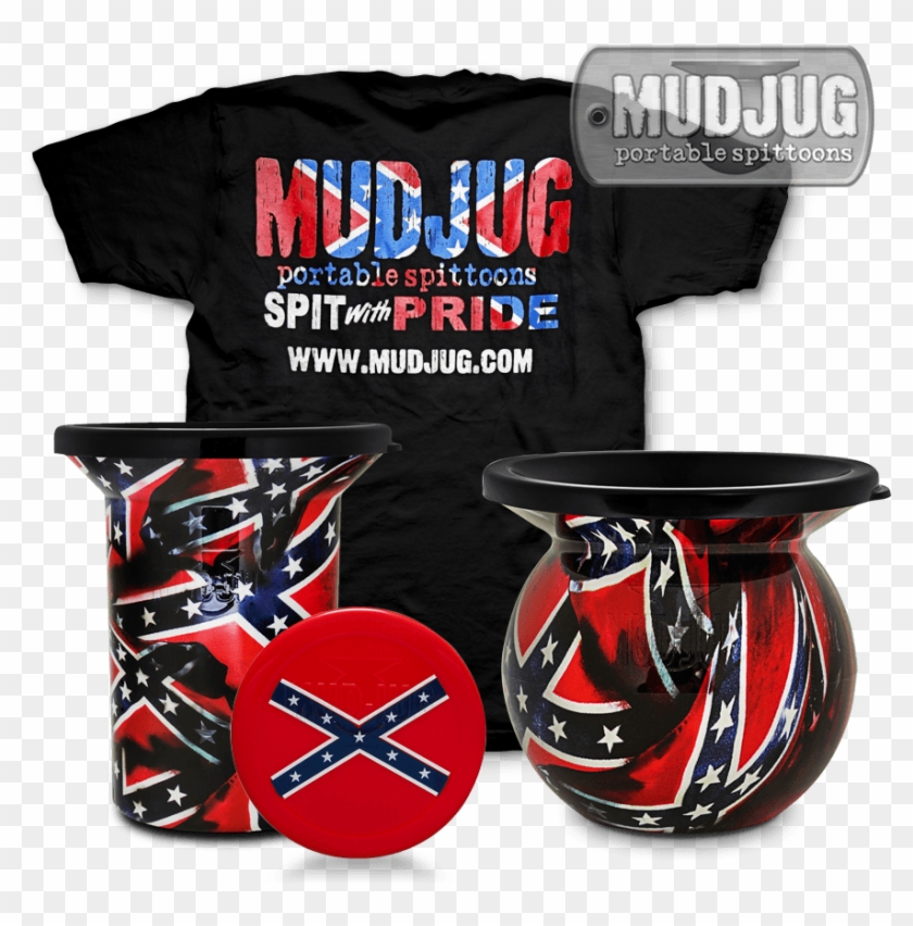 Mudjug, Roadie, T-shirt & Can Lid - Confederate Mudjug Clipart