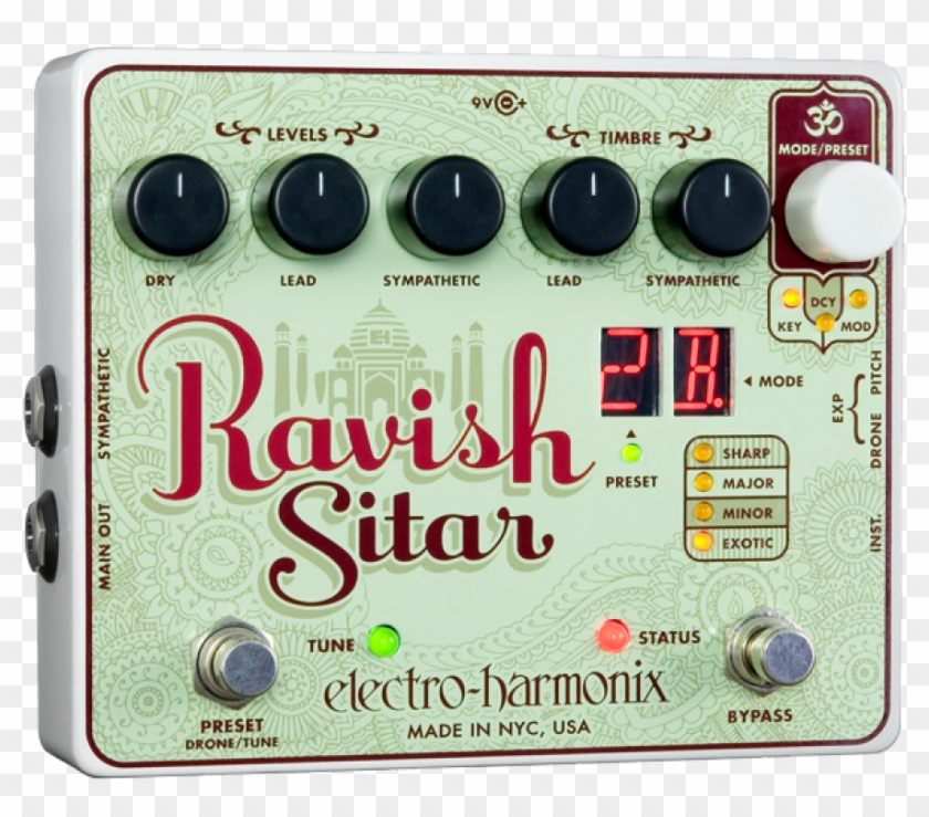 Ehx Electro Harmonix Pedal Ravish Sitar - Ravish Sitar Clipart #3177452