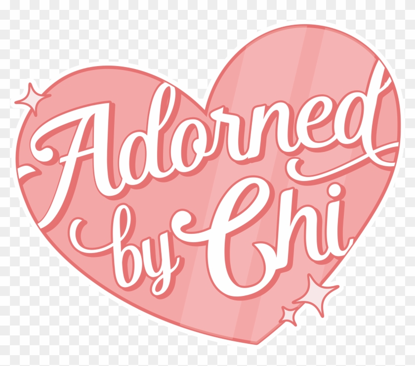 Adorned By Chi Heart Logo Shine Clear2 - Heart Clipart
