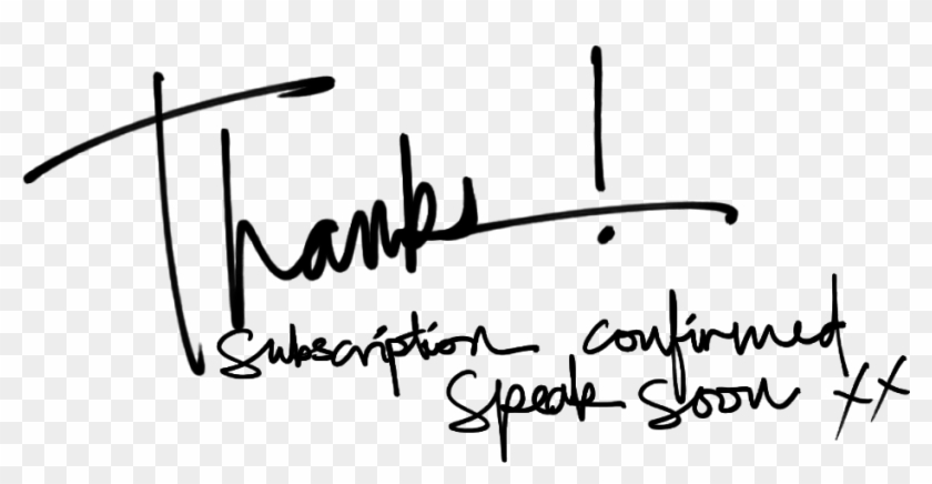 Thanks Subscription Confirmed - Calligraphy Clipart #3177636
