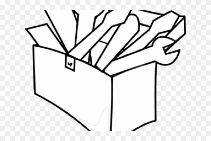 Tool Clipart Line Art - Toolbox Clipart Black And White - Png Download