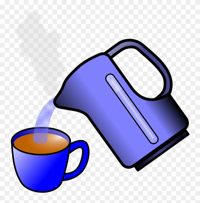 Tea Clipart Cup Hot Water - Kettle And Cup Clipart - Png Download