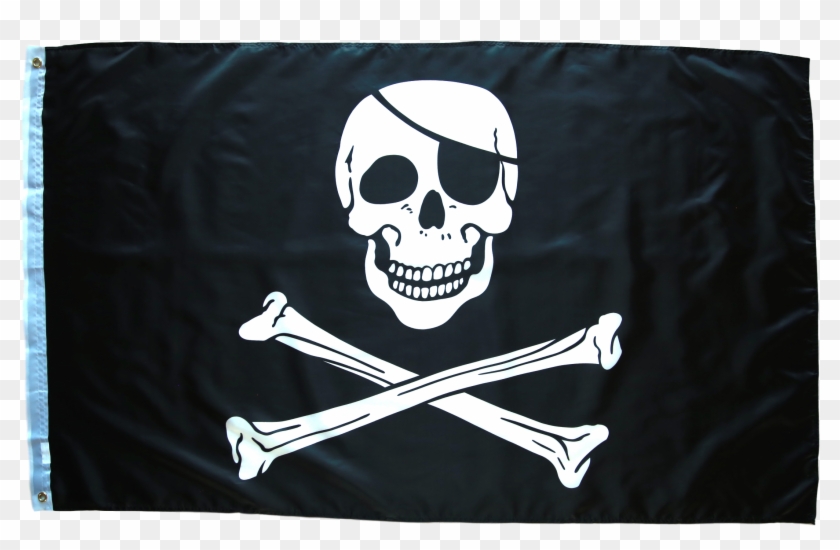 Pirate Flag Jolly Roger With Patch Flag Pirate Flag - Red And Black Pirate Flag Clipart