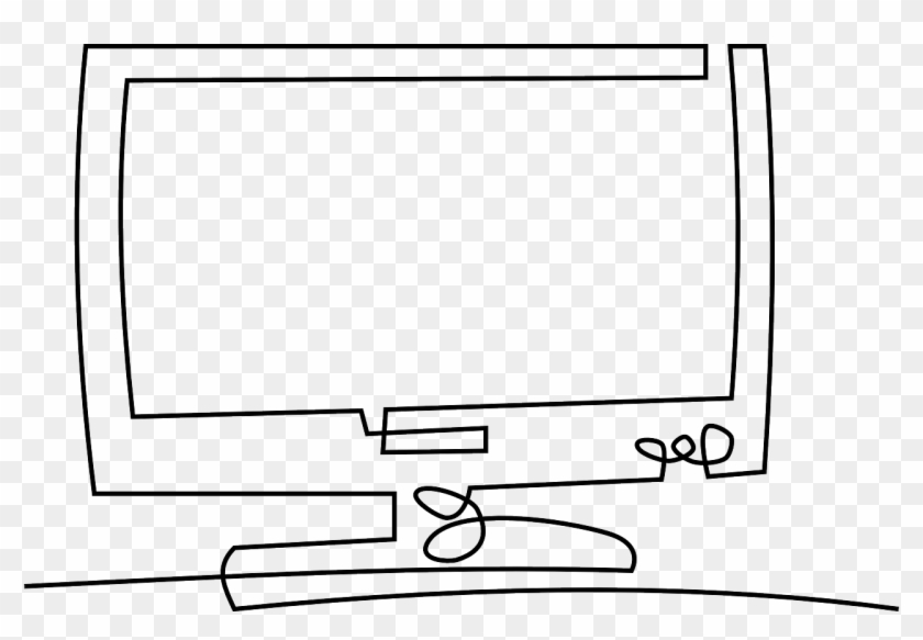 Tv House Clipart Png Image - Line Art Transparent Png