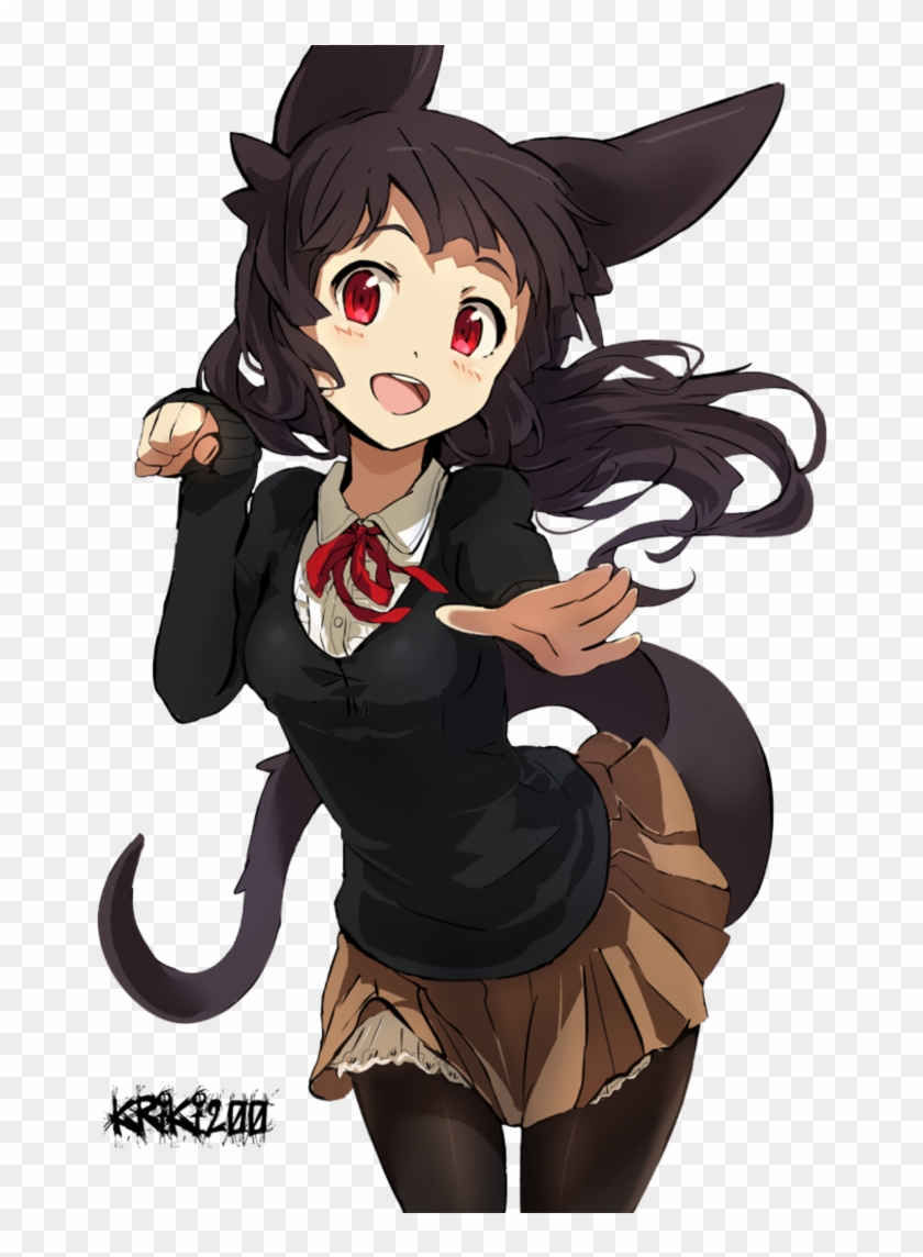 Cat Girl Anime Render By Kriki200 - Fox Cute Anime Girl Clipart #3181949