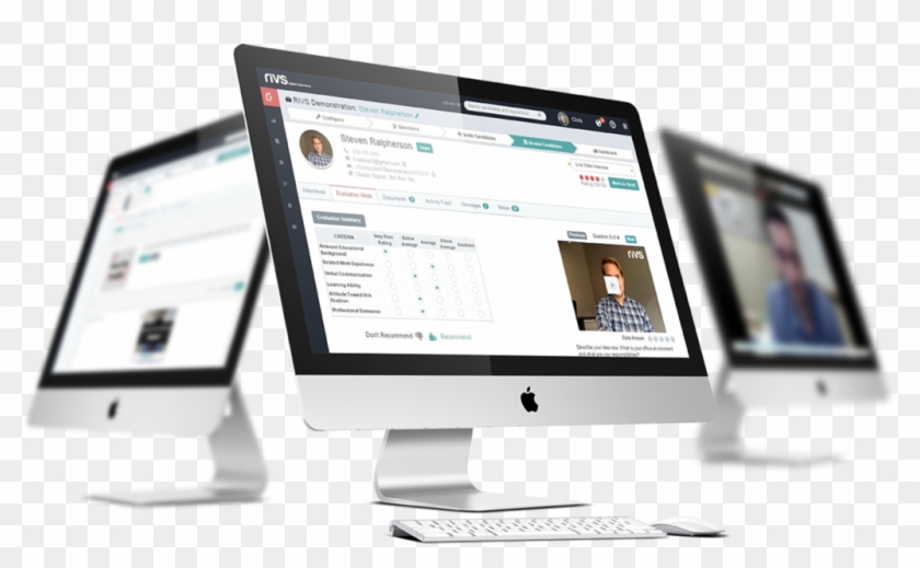 On-demand Video Interviewing - Imac With Keyboard Mockup Psd Clipart #3182011