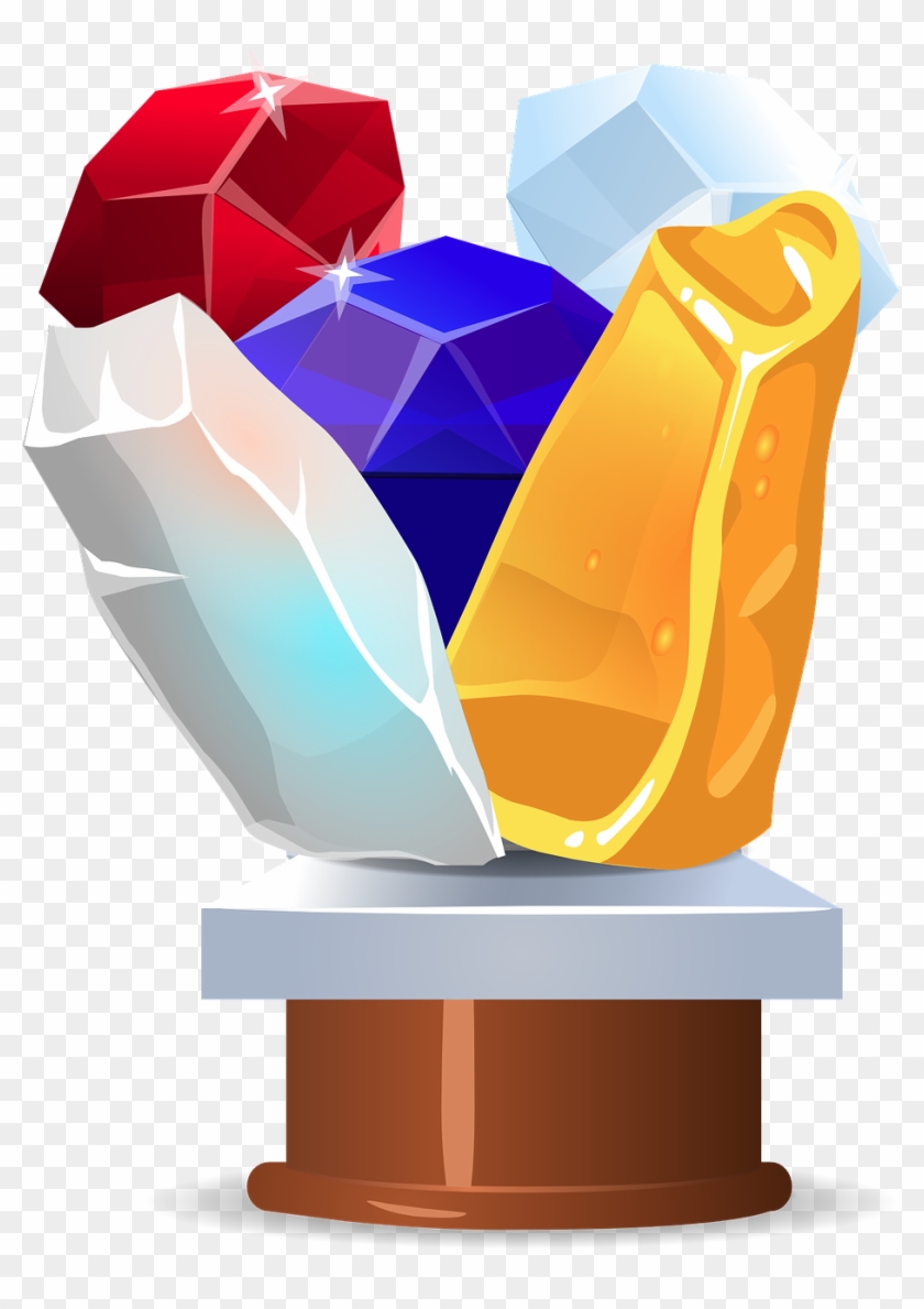 Gems Stones Gemstones Crystals Png Image - Piedras Preciosas Dibujo Png Clipart #3182470
