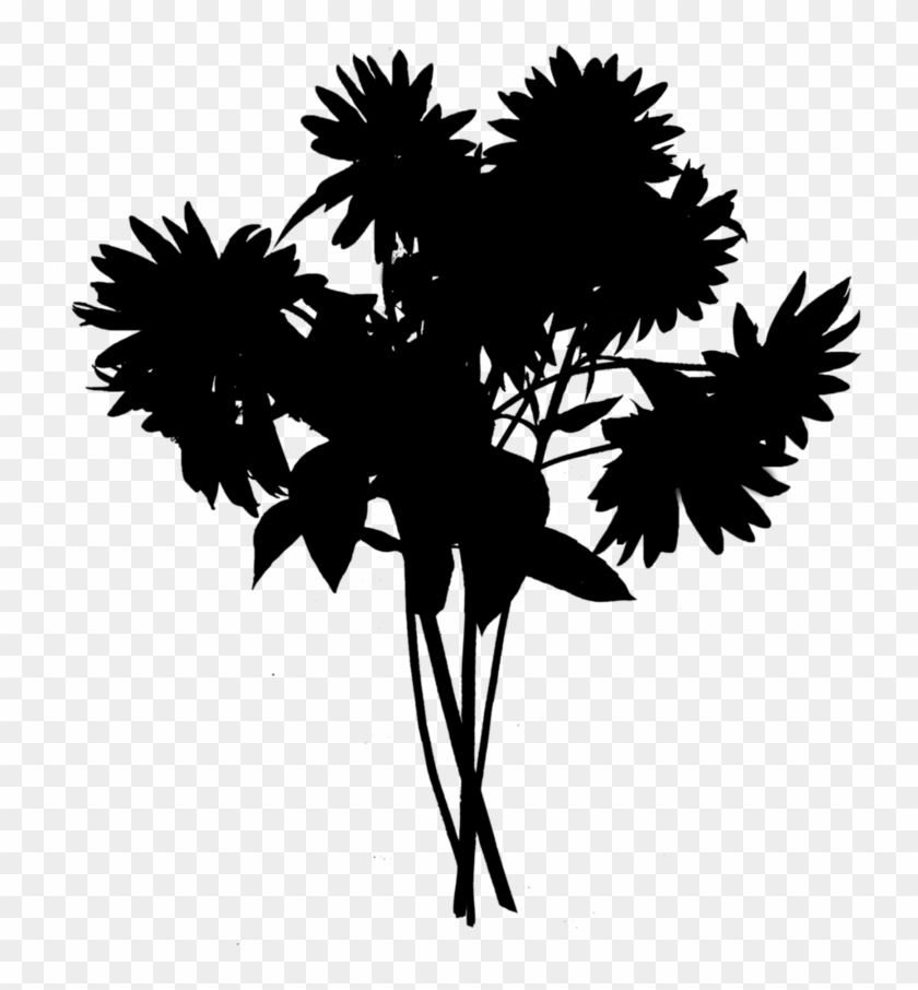 Computer Wallpaper Silhouette Flower Desktop Free Transparent - Silhouette Clipart