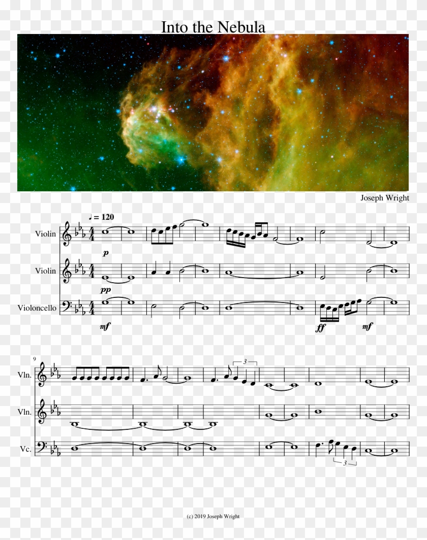 Into The Nebula Sheet Music Composed By Joseph Wright - Sheet Music Clipart #3184109