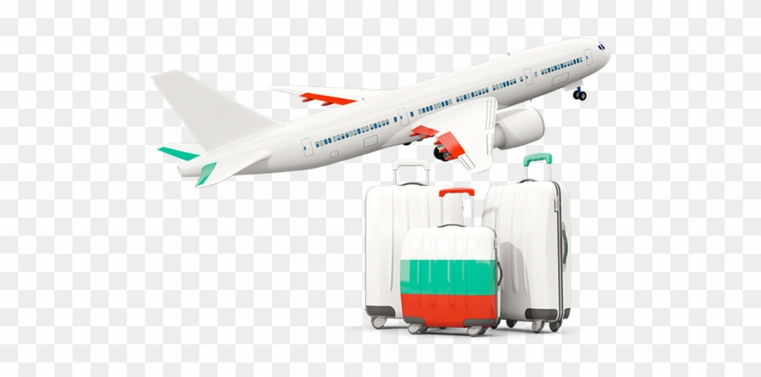 Luggage With Airplane - Indian Flag Airplane Png Clipart #3184378