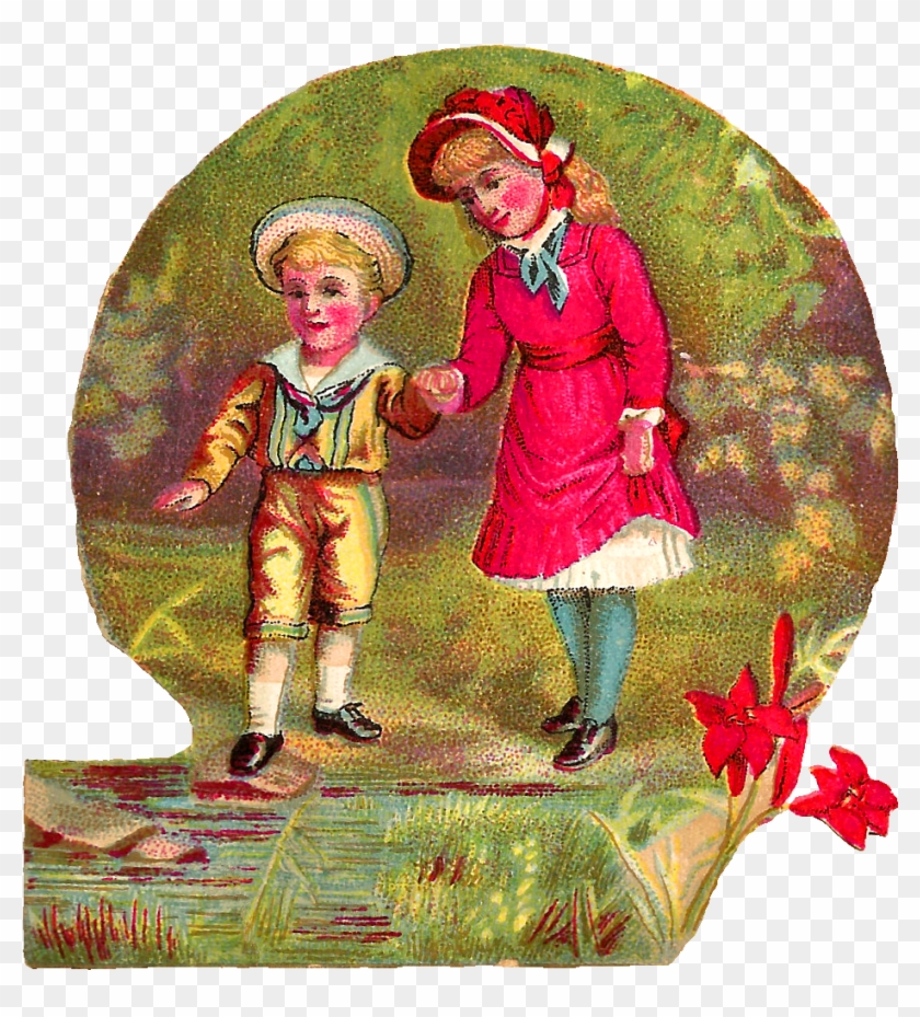 This Antique Image Is So Cute This Is A Victorian Scrap - Illustration Clipart #3184587