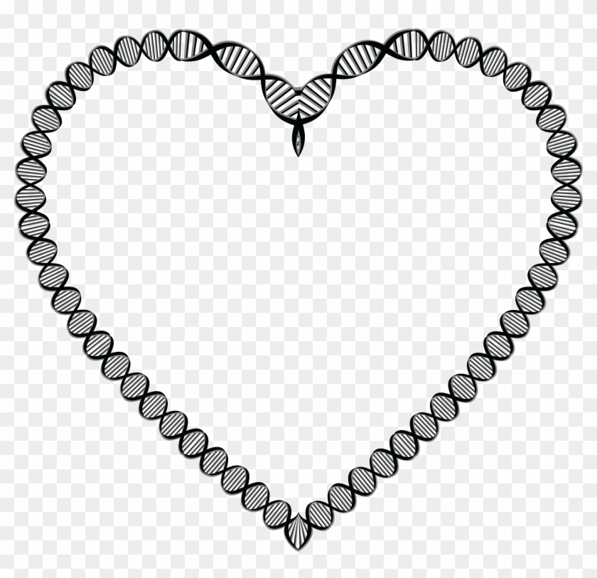 Free Of A Dna Double Helix Strand - Border Line Design For Biology Clipart #3185208