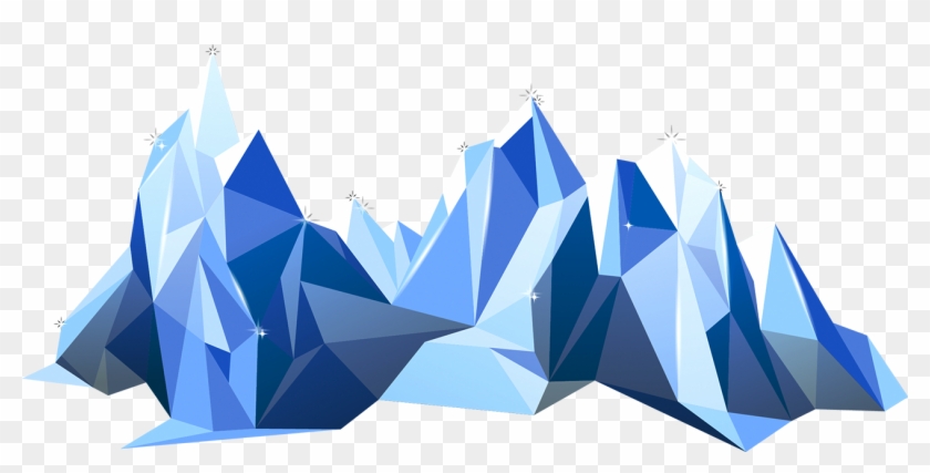 Polygons Drawing Iceberg - Geometric Iceberg Png Clipart #3186055