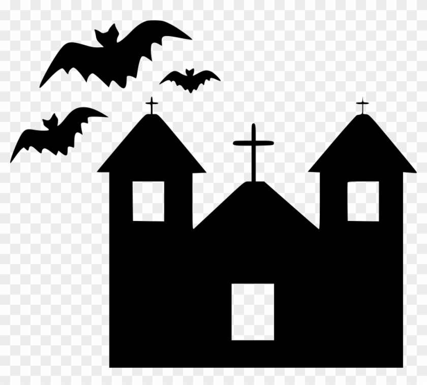 Building Haunted Home House Mansion Scary Spooky Svg - Icon Clipart #3186165