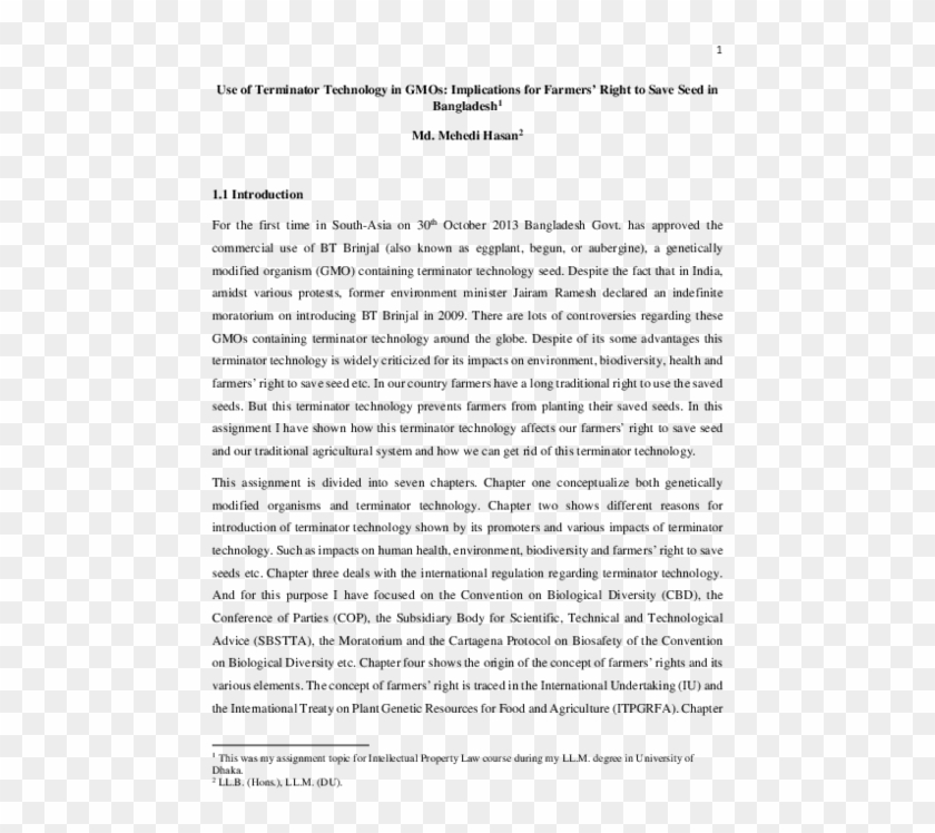 Pdf Use Of Terminator Technology In Gmos Implications - Articles About Non Communicable Diseases Clipart #3186950