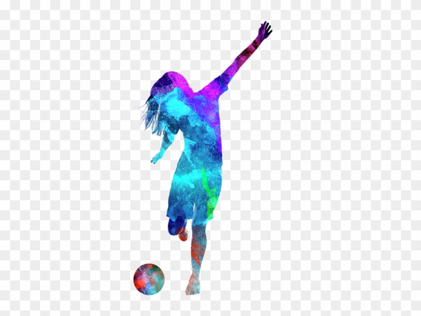 Click And Drag To Re-position The Image, If Desired - Woman Soccer Player 05 In Watercolor Clipart #3187706
