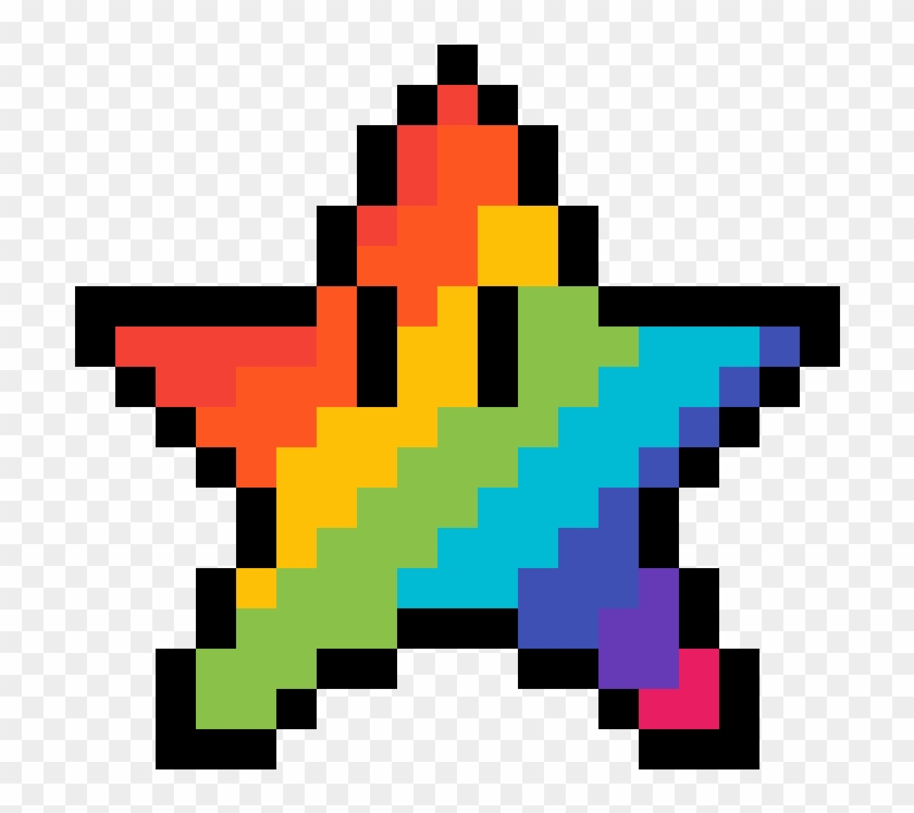 Estrella De Vida - Pixel Art Mario Star Clipart
