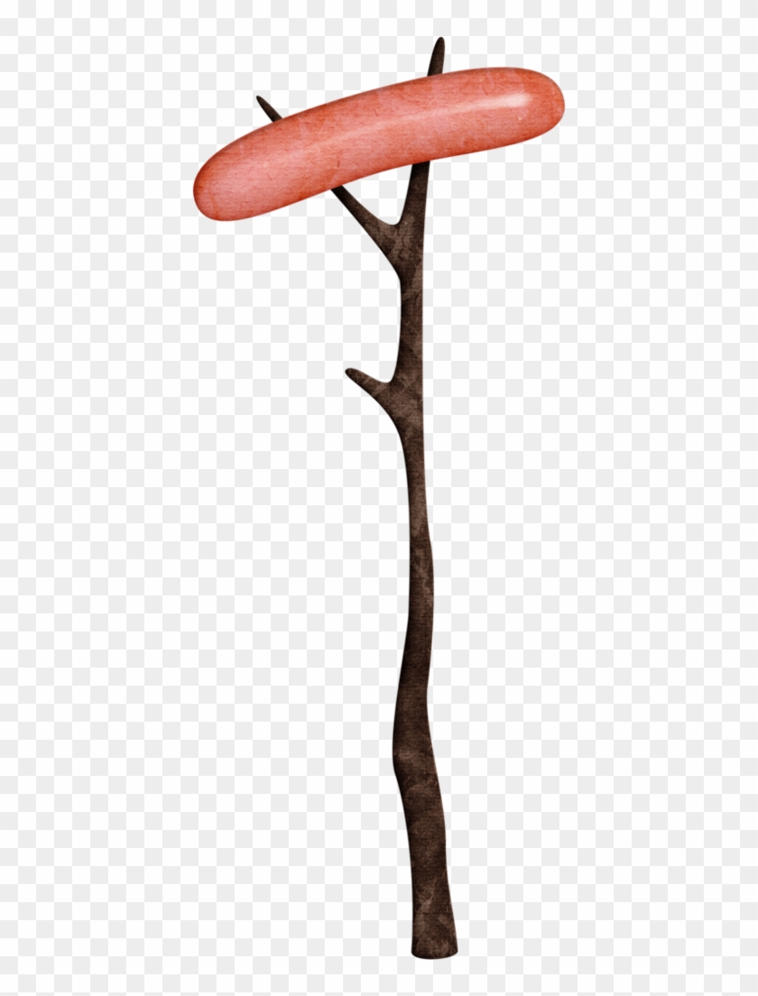 B *✿* Happy Camper Camping Cards, Tree Camping, Camping - Cartoon Hot Dog On A Stick Clipart