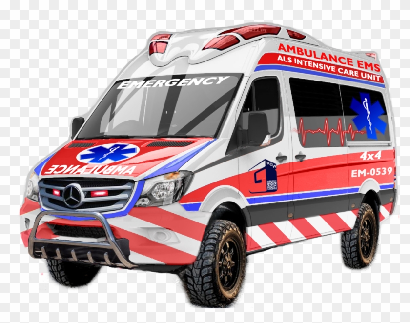 Ambulanz Mobile Girow Red Lights Transparent Decals - Compact Van Clipart
