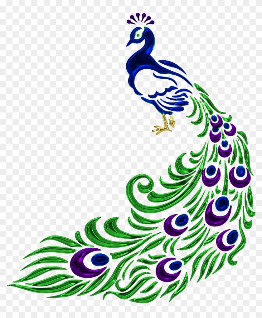 Jewel, Peacock, Jewelry, Feather, Crystal, Gem - Peacock Images Wall Painting Clipart #3189178