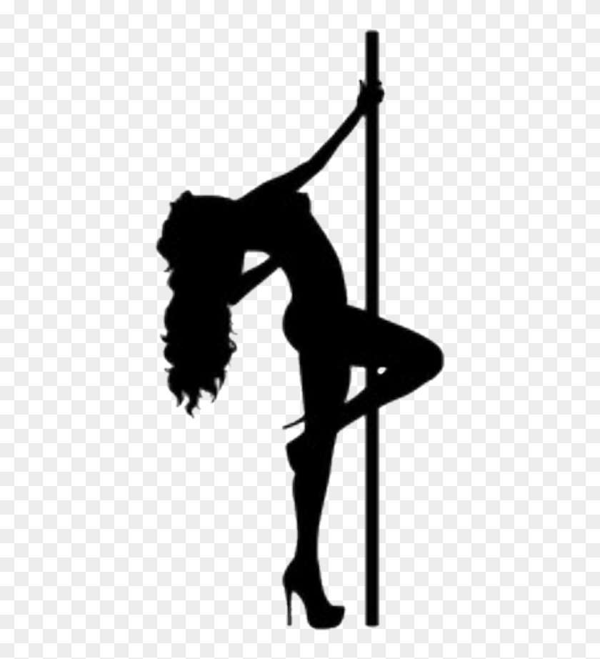 Stripper On A Pole Silhouette - Svg Pole Dancer Silhouette Clipart