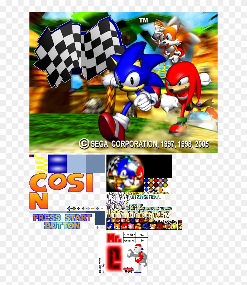 Sonic R Title Screen Clipart