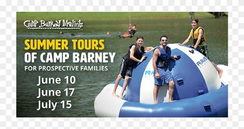 Camp Barney - Inflatable Boat Clipart