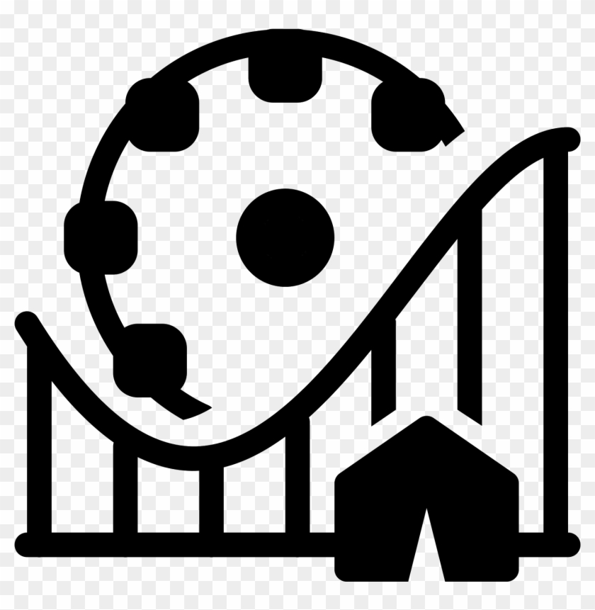 Vbs Roller Coaster Clipart - Theme Park Icon - Png Download