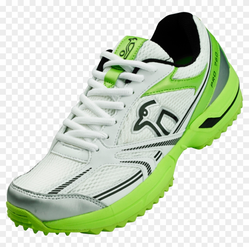 Kookaburra Pro Rubber Stud Cricket Shoes Green Silver - Kookaburra Shoes Clipart #3190463