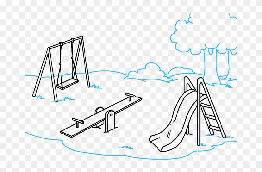 Sandbox Drawing Playground - Playground Drawing Clipart