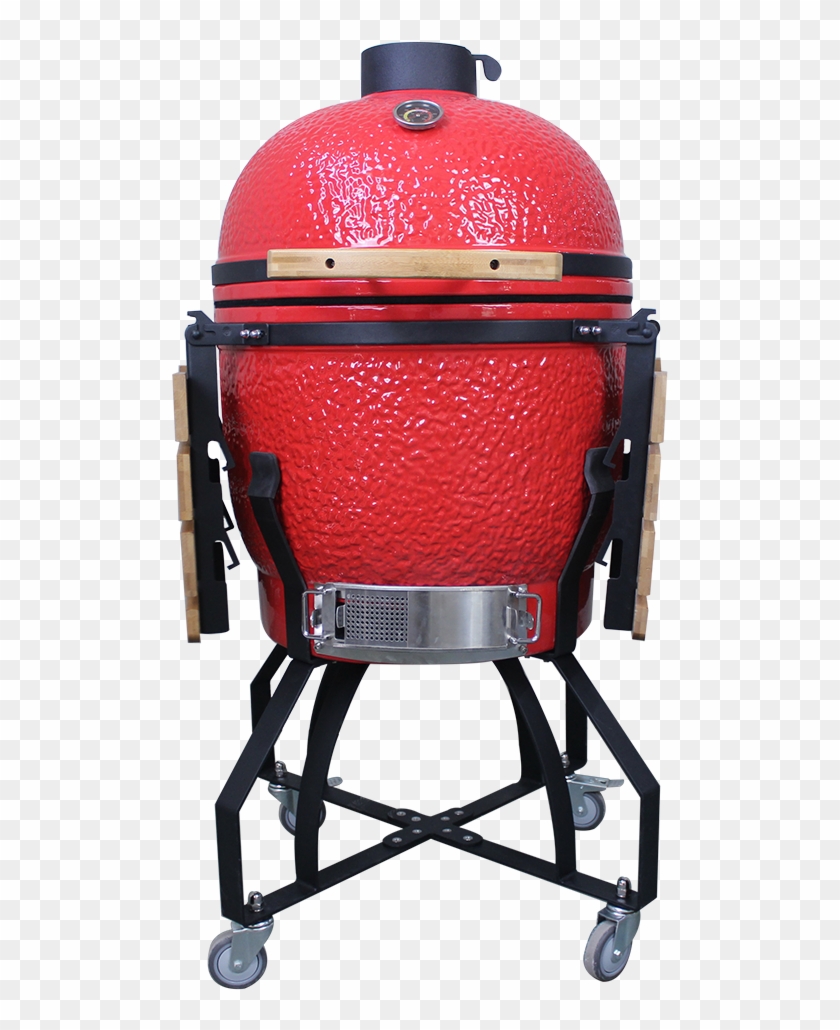 Auplex 21 Inch Red Kamado Charcoal Ceramic Bbq Grill - Kamado Clipart #3191077