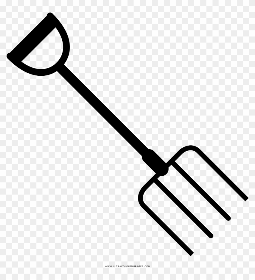 Pitchfork Coloring Page Clipart #3192675