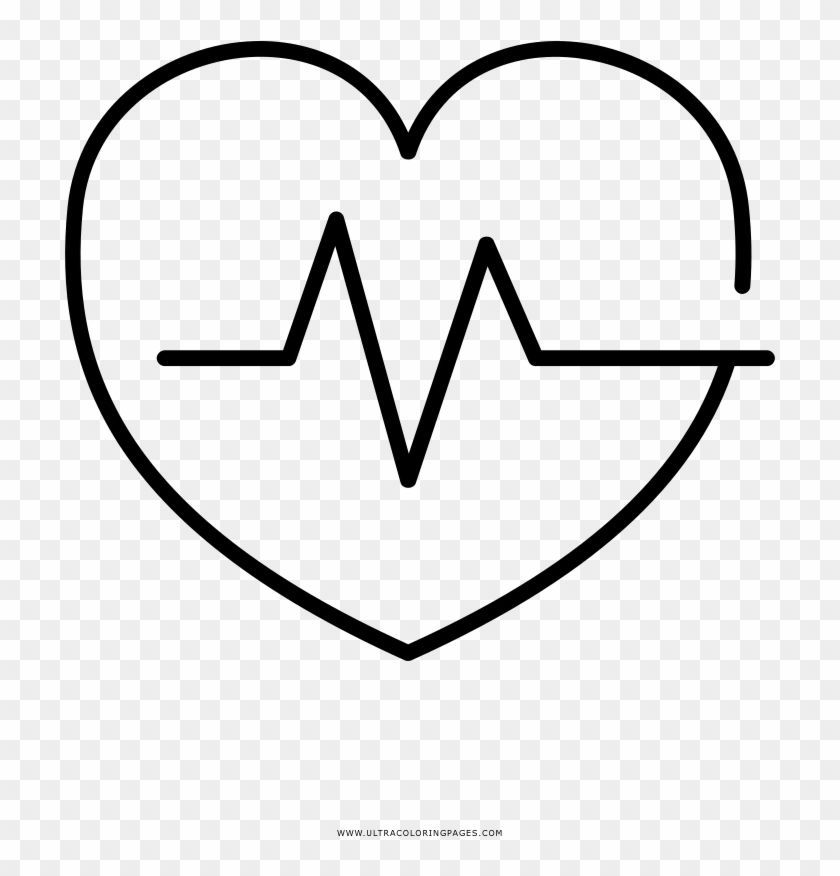 Heart Rate Coloring Page - Ritmo Cardiaco Para Colorear Clipart