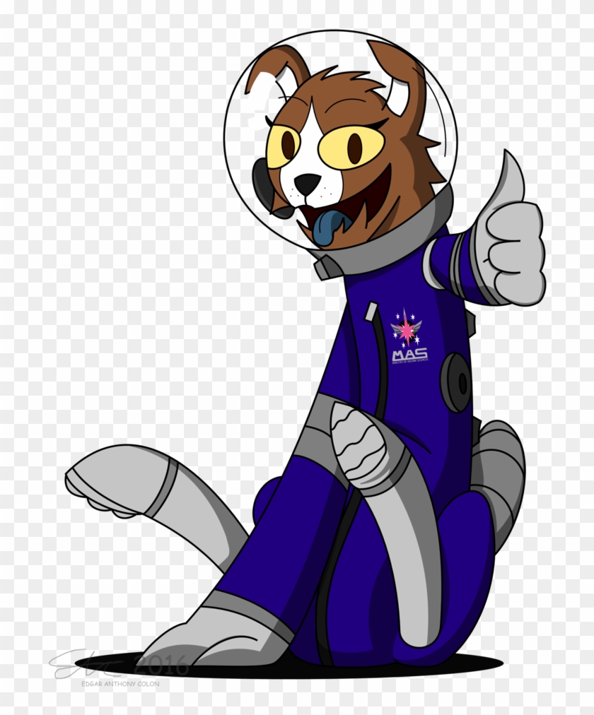 Derpanater, Astronaut, Commission, Cute, Diamond Dog, - Laika Dog Fanart Clipart