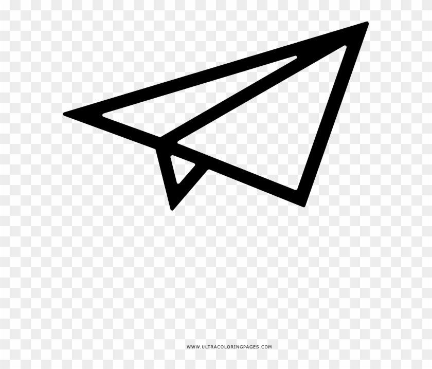 Paper Airplane Coloring Page - Triangle Clipart