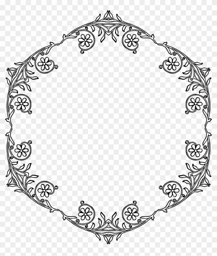 Floral Flower Vintage Decorative Png Image - Border Frame Vintage Floral Flores Vector Simple Floral Clipart