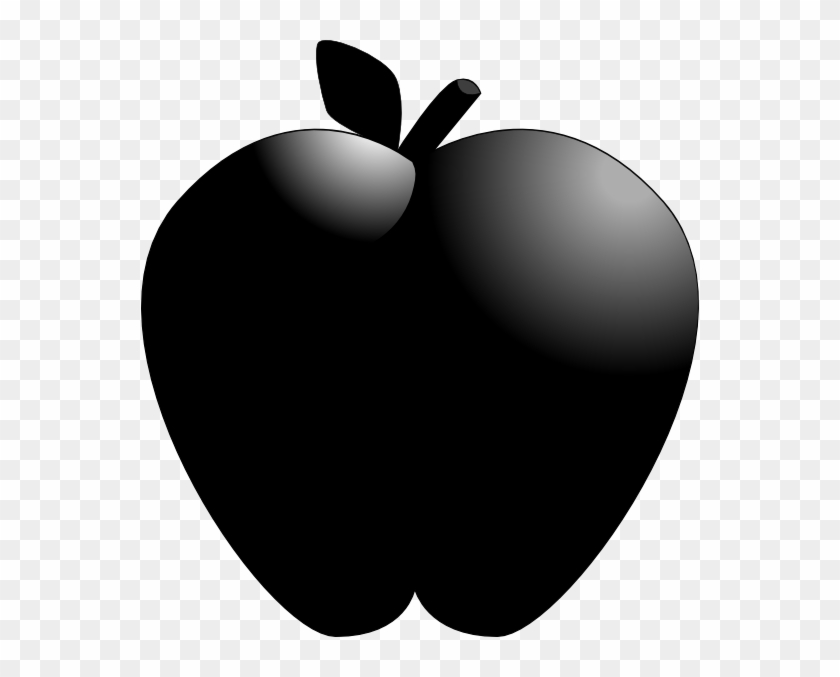 Black Apple Svg Clip Arts 558 X 597 Px - Cartoon Apple - Png Download