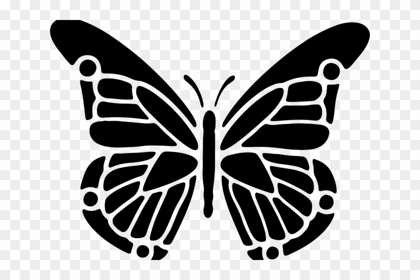 Butterfly Silhouette Cliparts - Butterfly Stencils Silhouette - Png Download #3195488