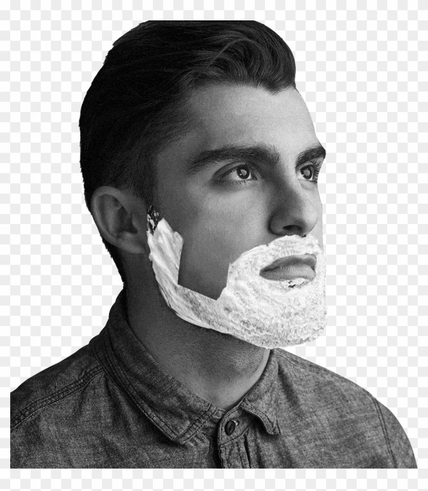 Guy Lathered Shaved - Gentleman Clipart