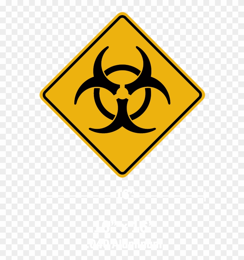 Biohazard Warning Plaque - Caution Infection Clipart