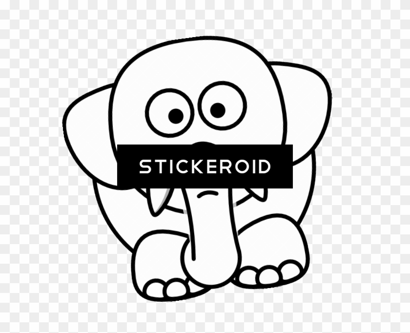 White Elephant Animals - Elephant Clip Art Outline - Png Download