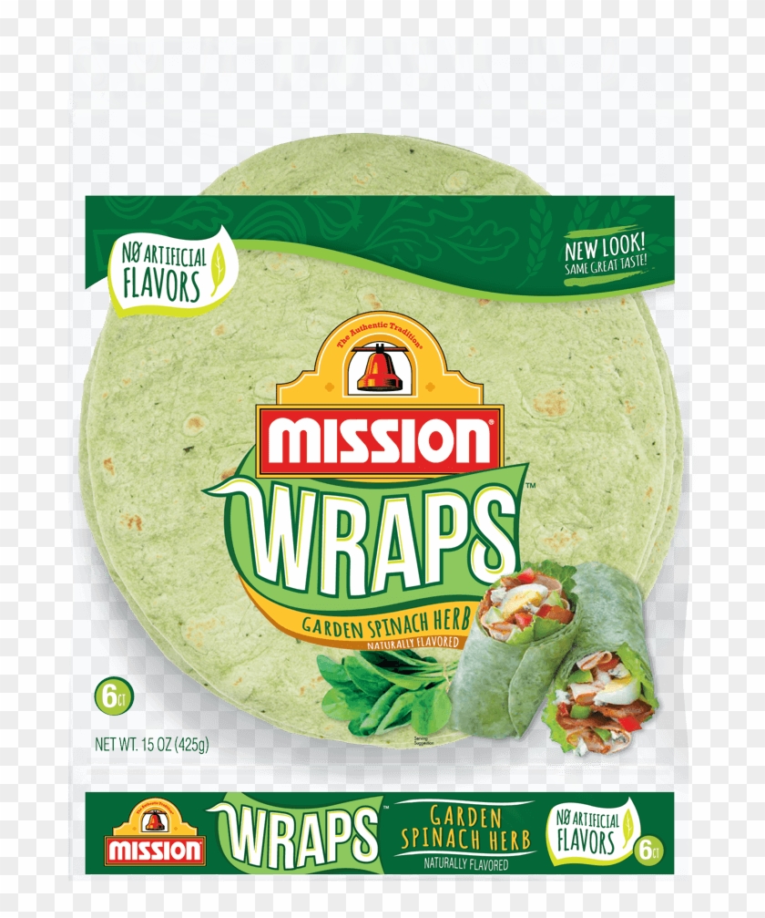 Garden Spinach Wraps - Mission Spinach Wrap Clipart #3196557