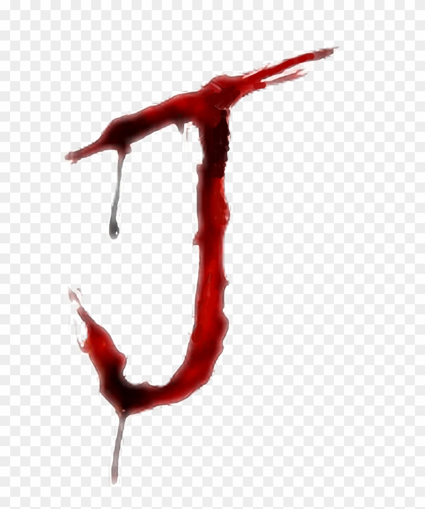 #blood #bloody #alphabet #letter #writing #j - Blood Writing J Clipart